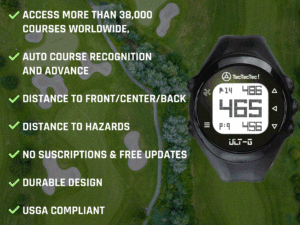 TecTecTec GPS watch with 38000 preloaded courses worldwide