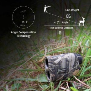 : TecTecTec slope mode angle-compensated slope corrected distance angle compensation hunting precision laser rangefinder true ballistic distance